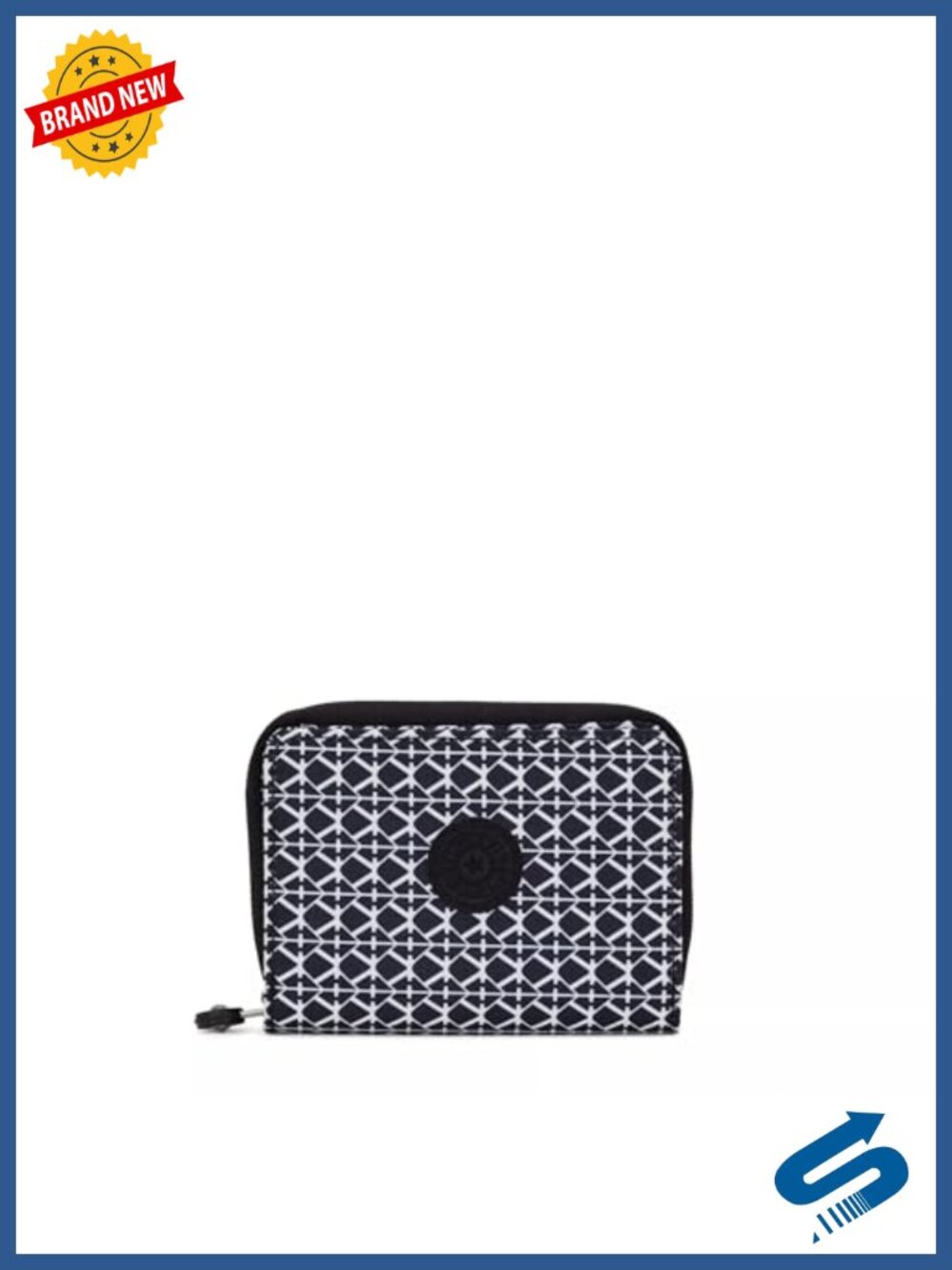 Bi-fold Wallet with Zipper Closure, 2 Compartments, 3 Card Slots